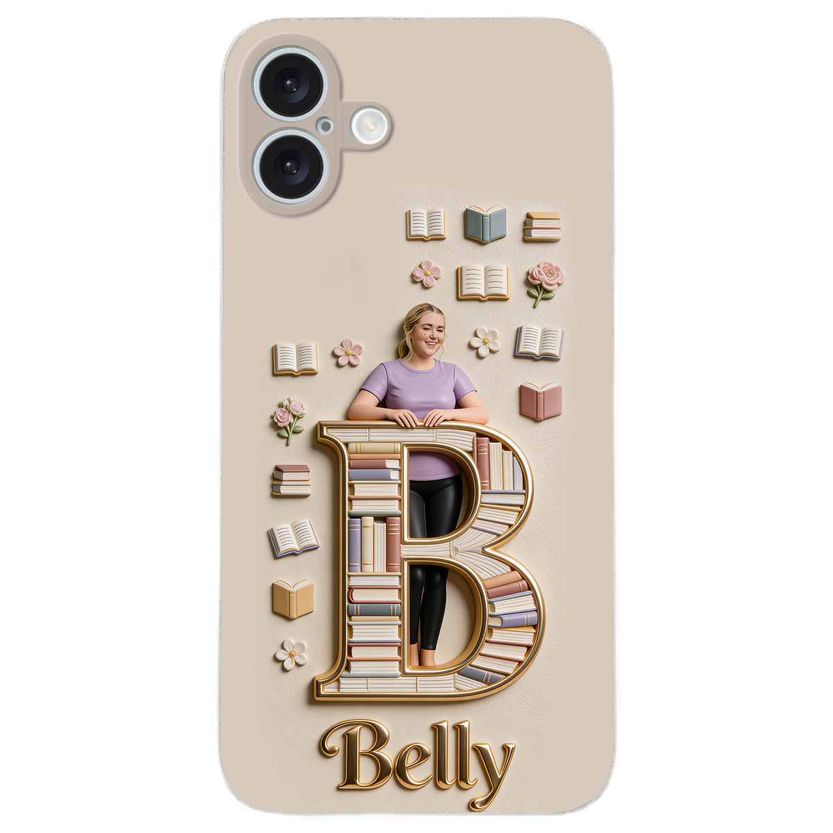 Book Lovers Gift - Personalized Book 3D Embossed Leather Phone Case