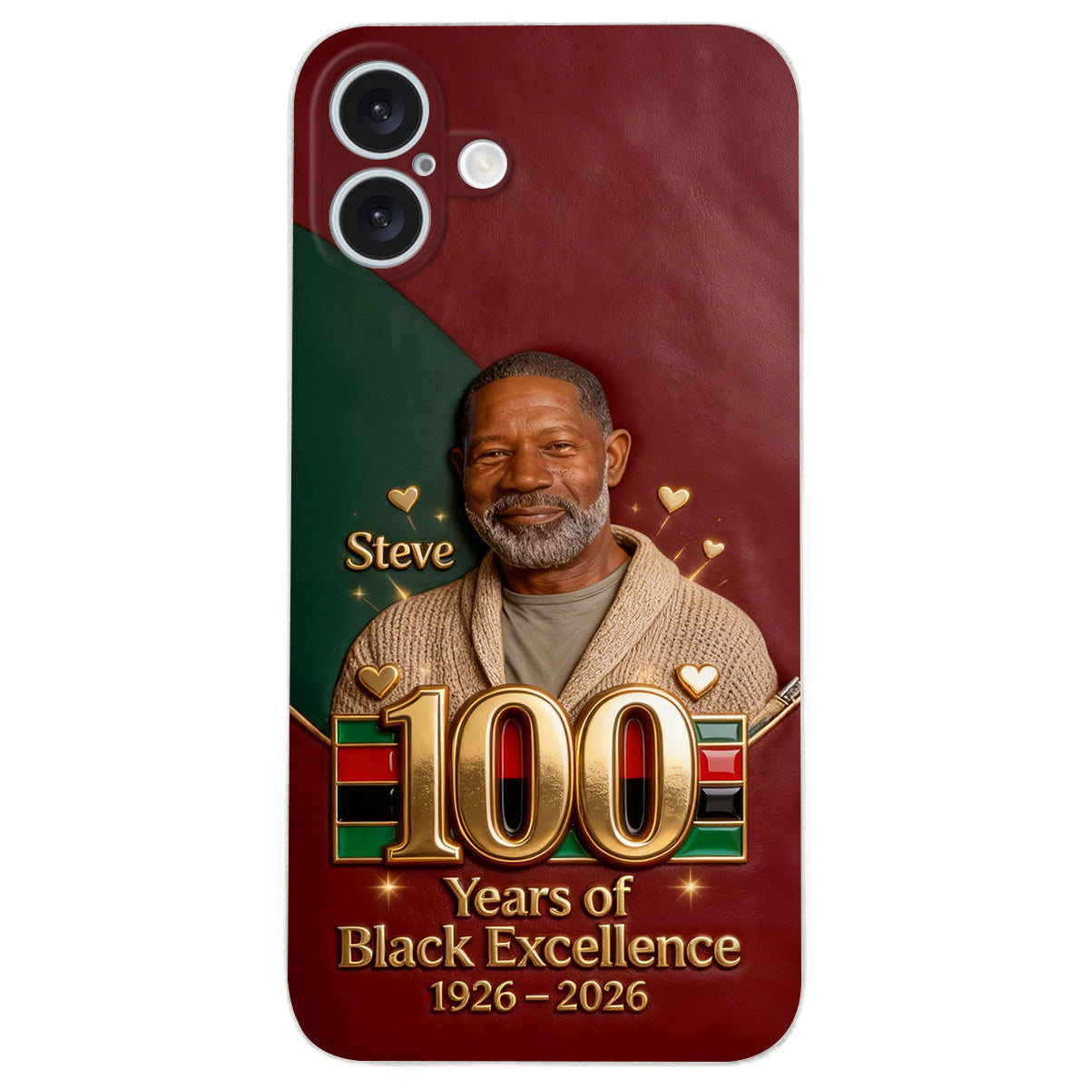 100 Years Of Black Excellence - Personalized African American Leather Phone Case