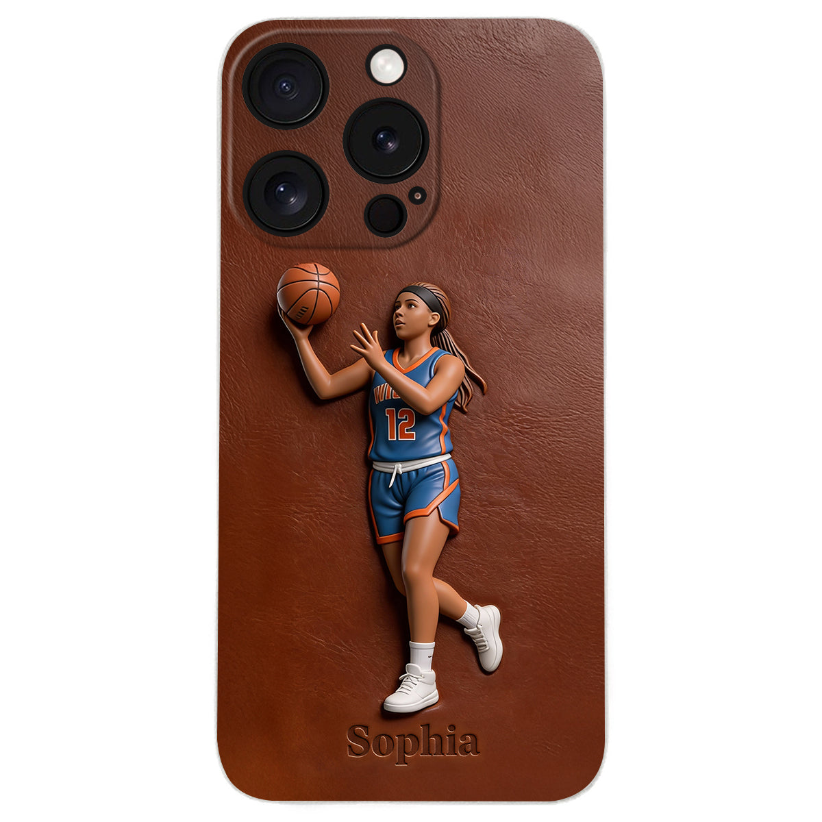 Love Basketball - Personalized Basketball Leather Phone Case