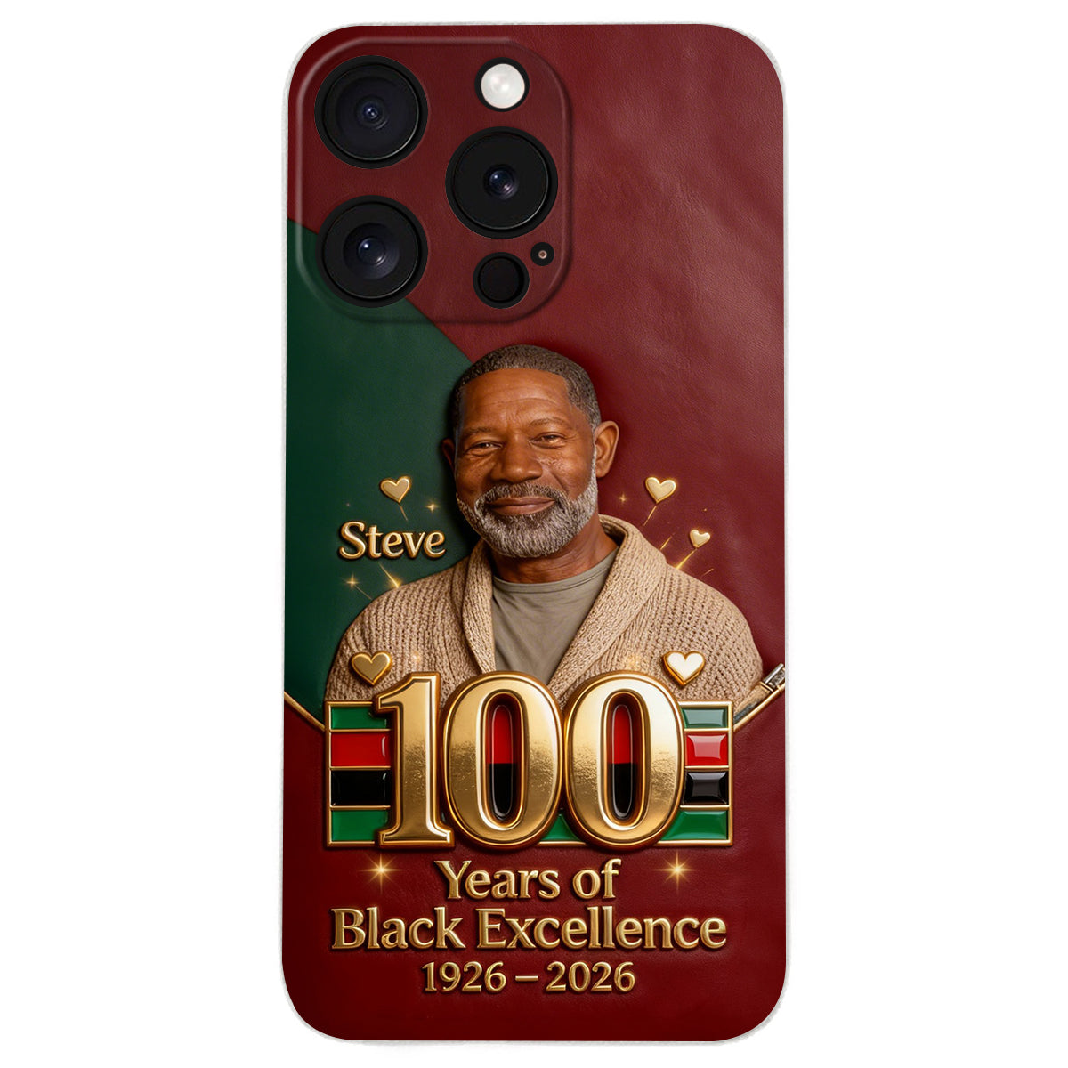 100 Years Of Black Excellence - Personalized African American Leather Phone Case