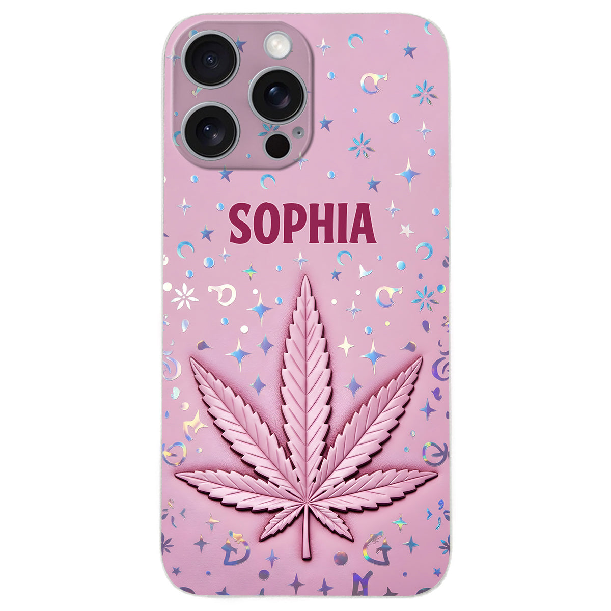 Stoner Chick - Personalized Weed Leather Phone Case