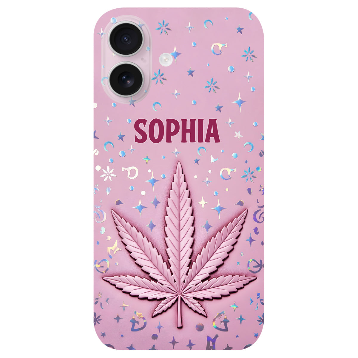 Stoner Chick - Personalized Weed Leather Phone Case