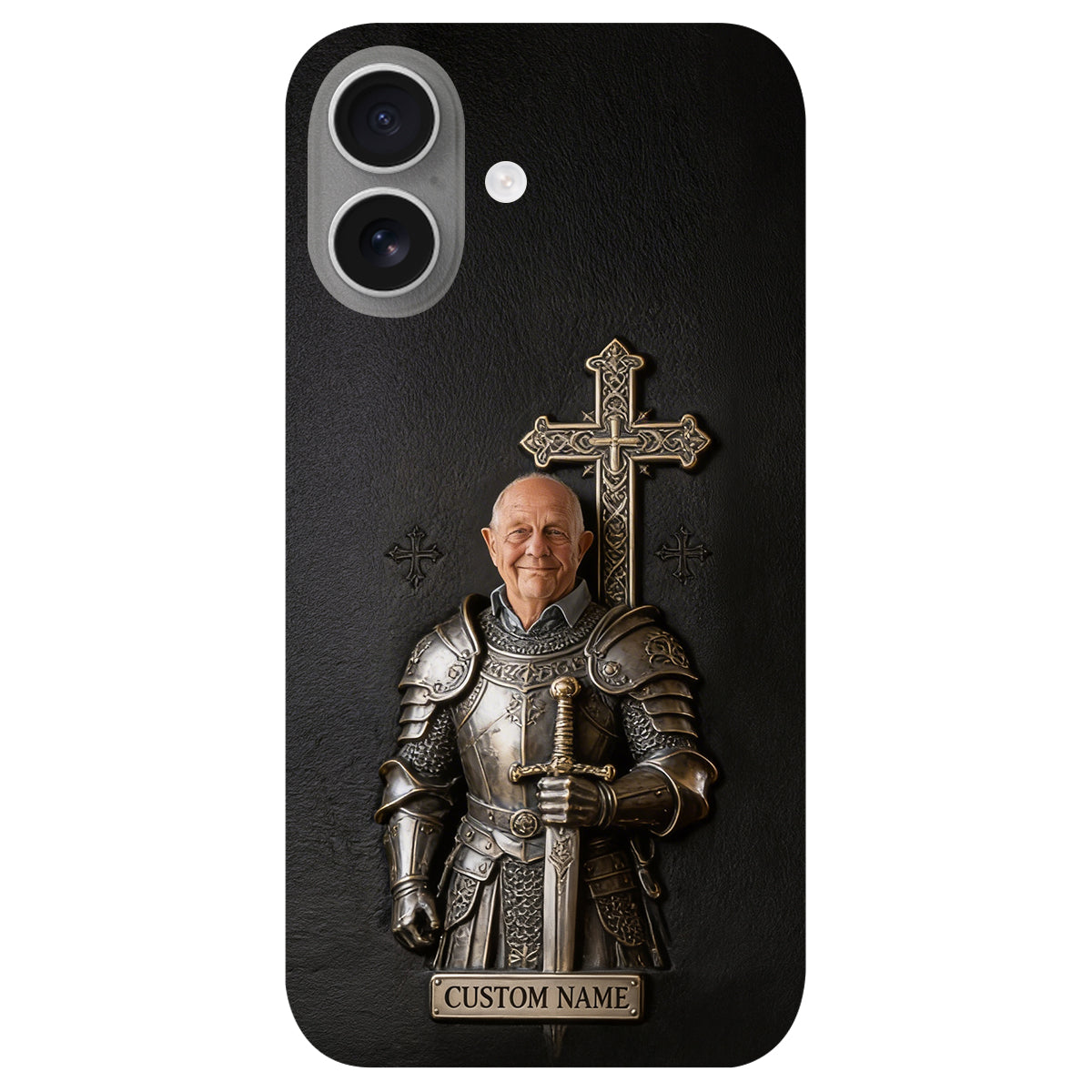Knight Of God - Personalized Christian Leather Phone Case