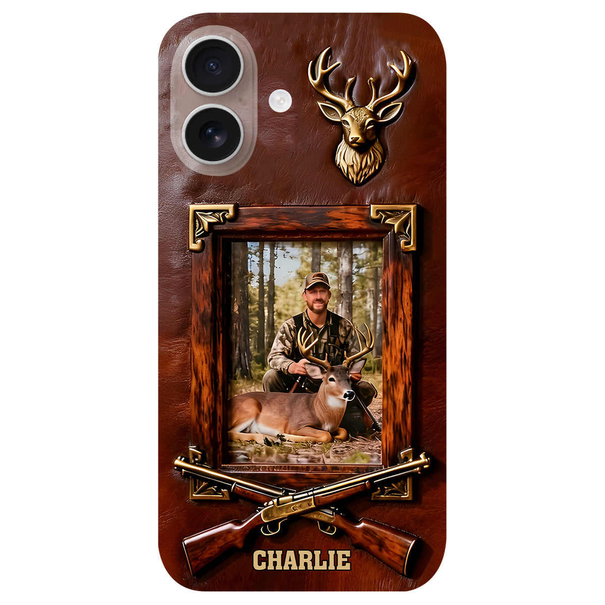 Hunting Achievement - Personalized Hunting Leather Phone Case