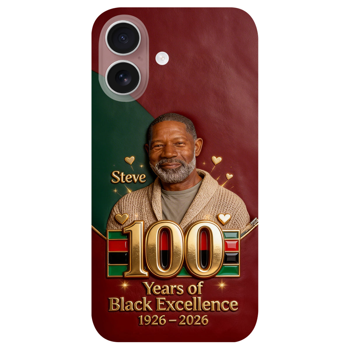 100 Years Of Black Excellence - Personalized African American Leather Phone Case