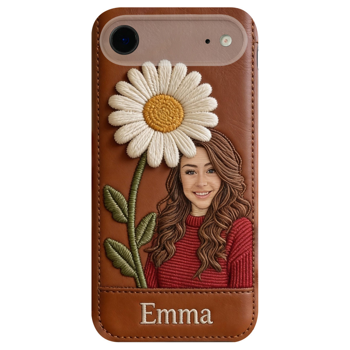 Custom Any Photo Birthmonth Flower - Personalized Self Love Leather Phone Case