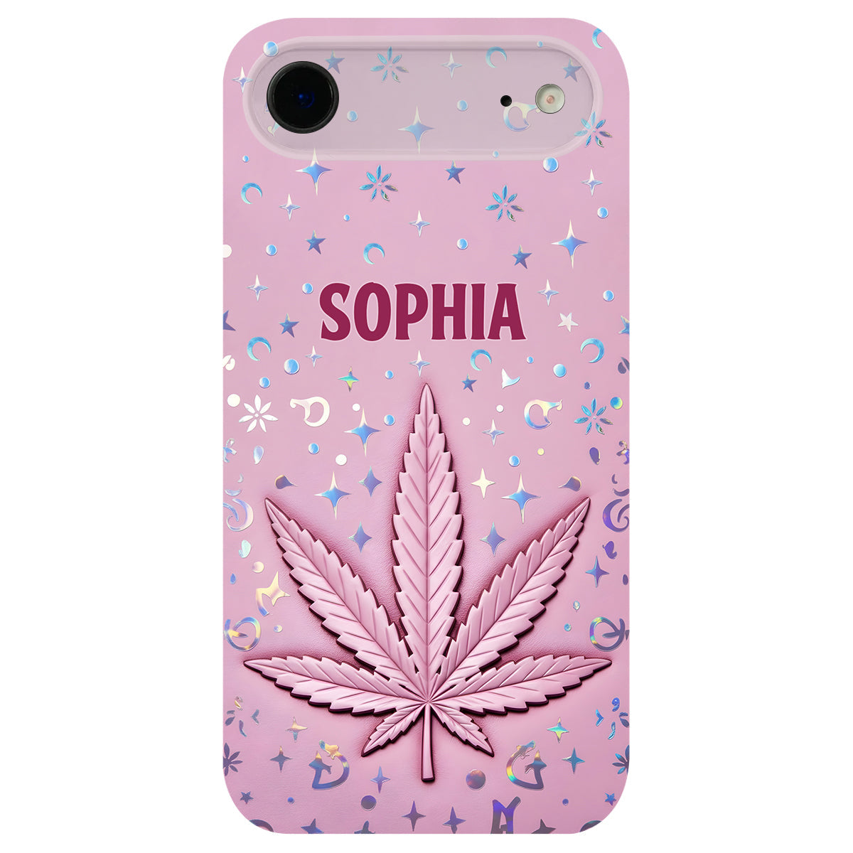 Stoner Chick - Personalized Weed Leather Phone Case