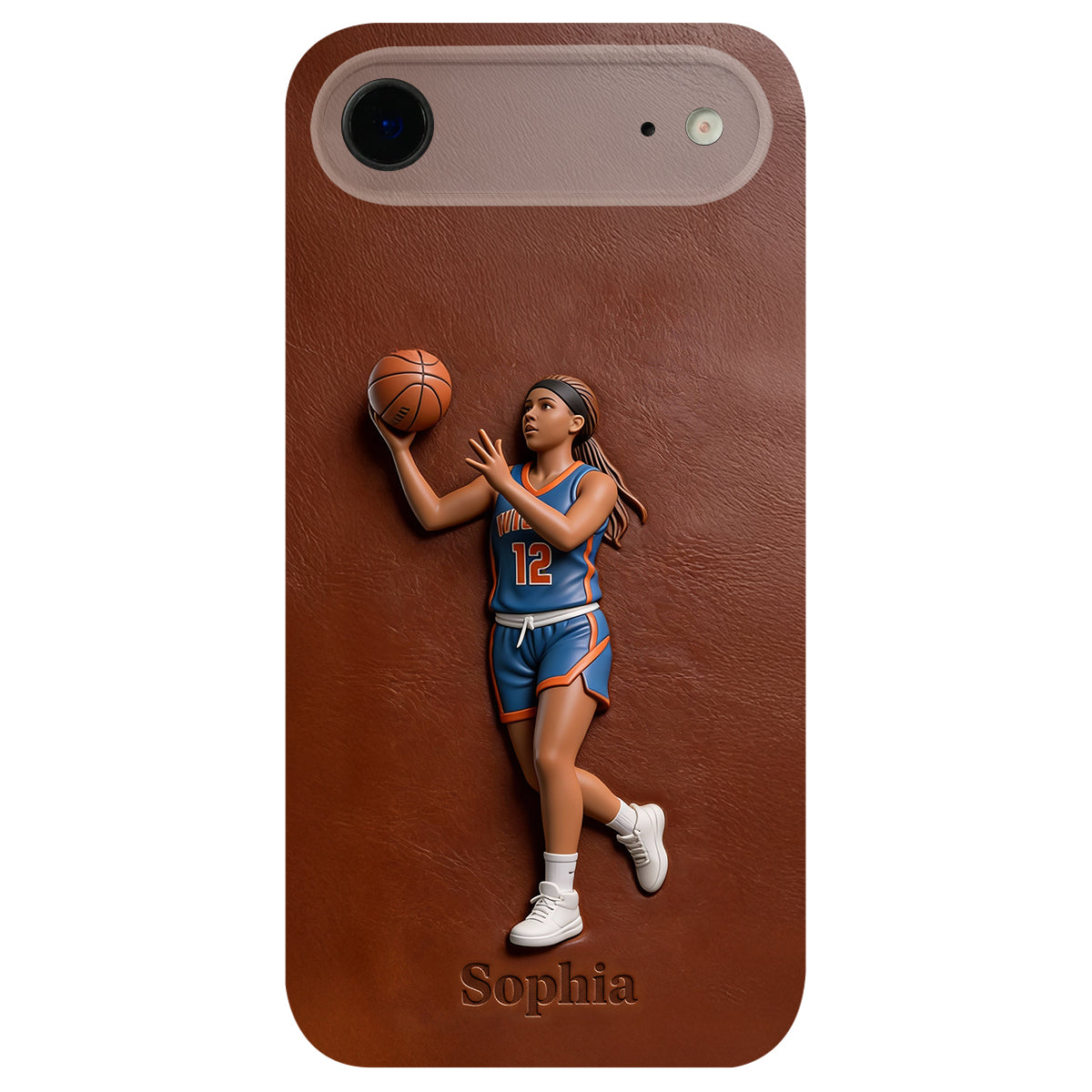 Love Basketball - Personalized Basketball Leather Phone Case