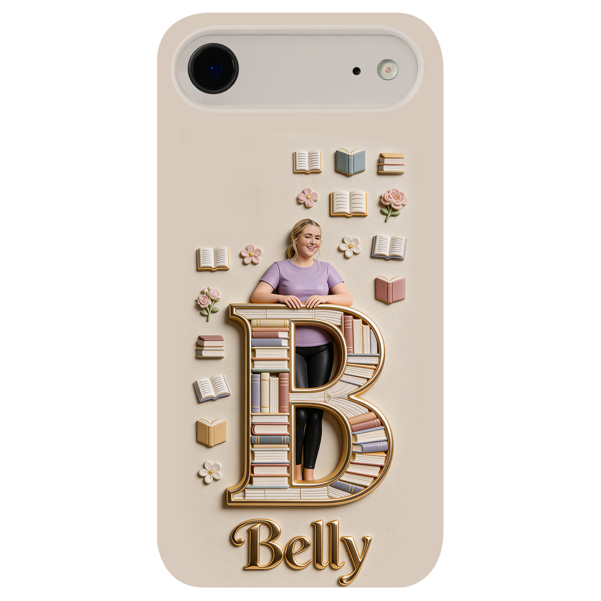 Book Lovers Gift - Personalized Book 3D Embossed Leather Phone Case