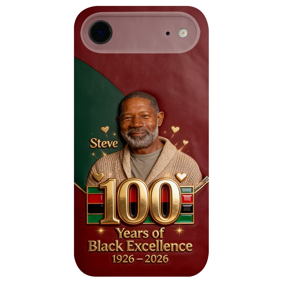 100 Years Of Black Excellence - Personalized African American Leather Phone Case