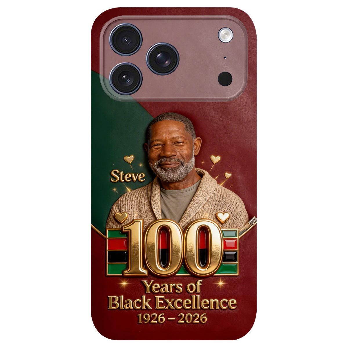 100 Years Of Black Excellence - Personalized African American Leather Phone Case