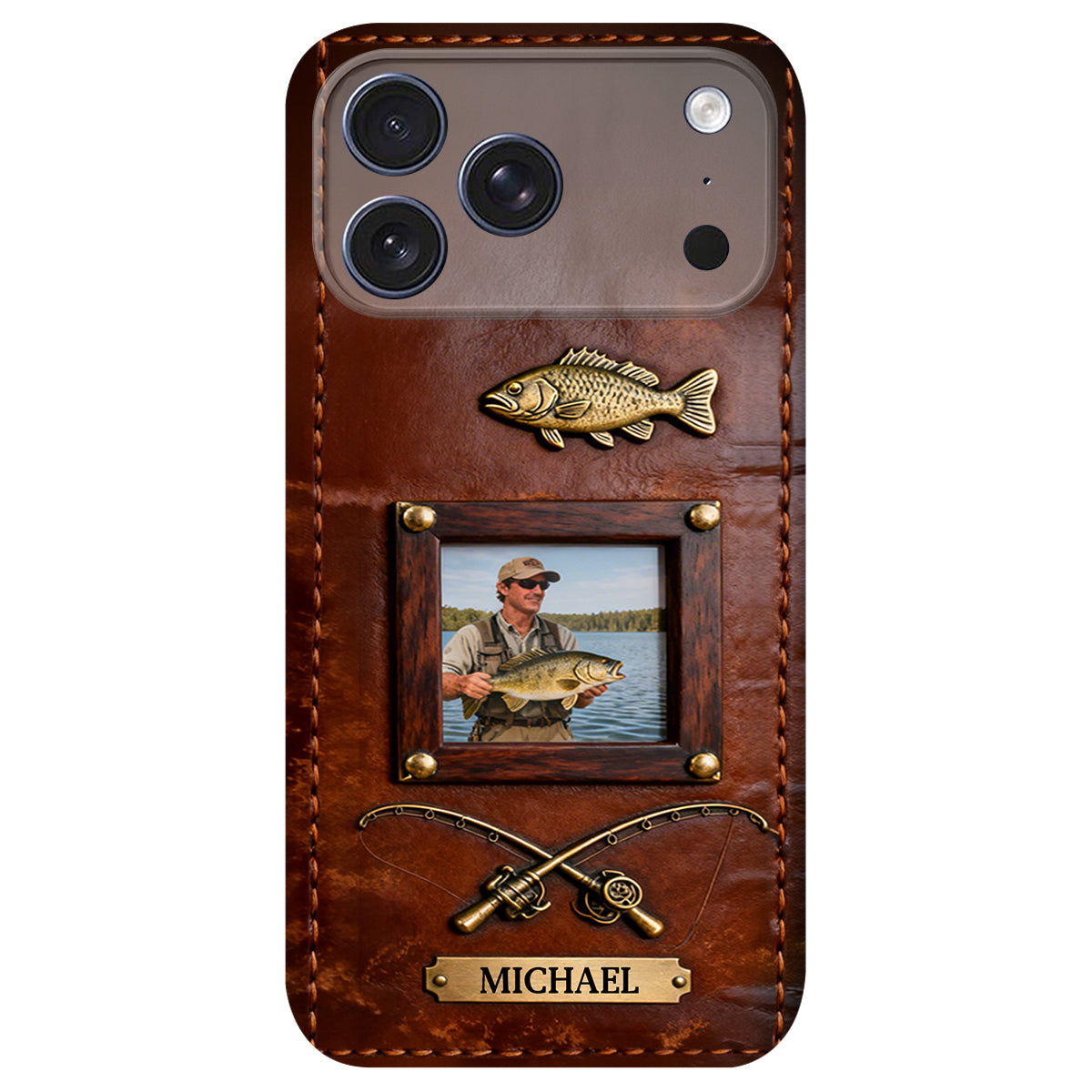 Best Catch - Personalized Fishing Leather Phone Case