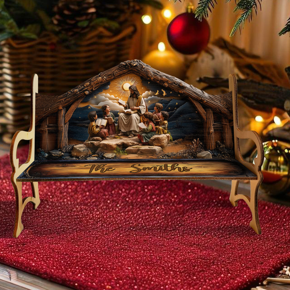 Écoute profonde - Banc en bois chrétien personnalisé