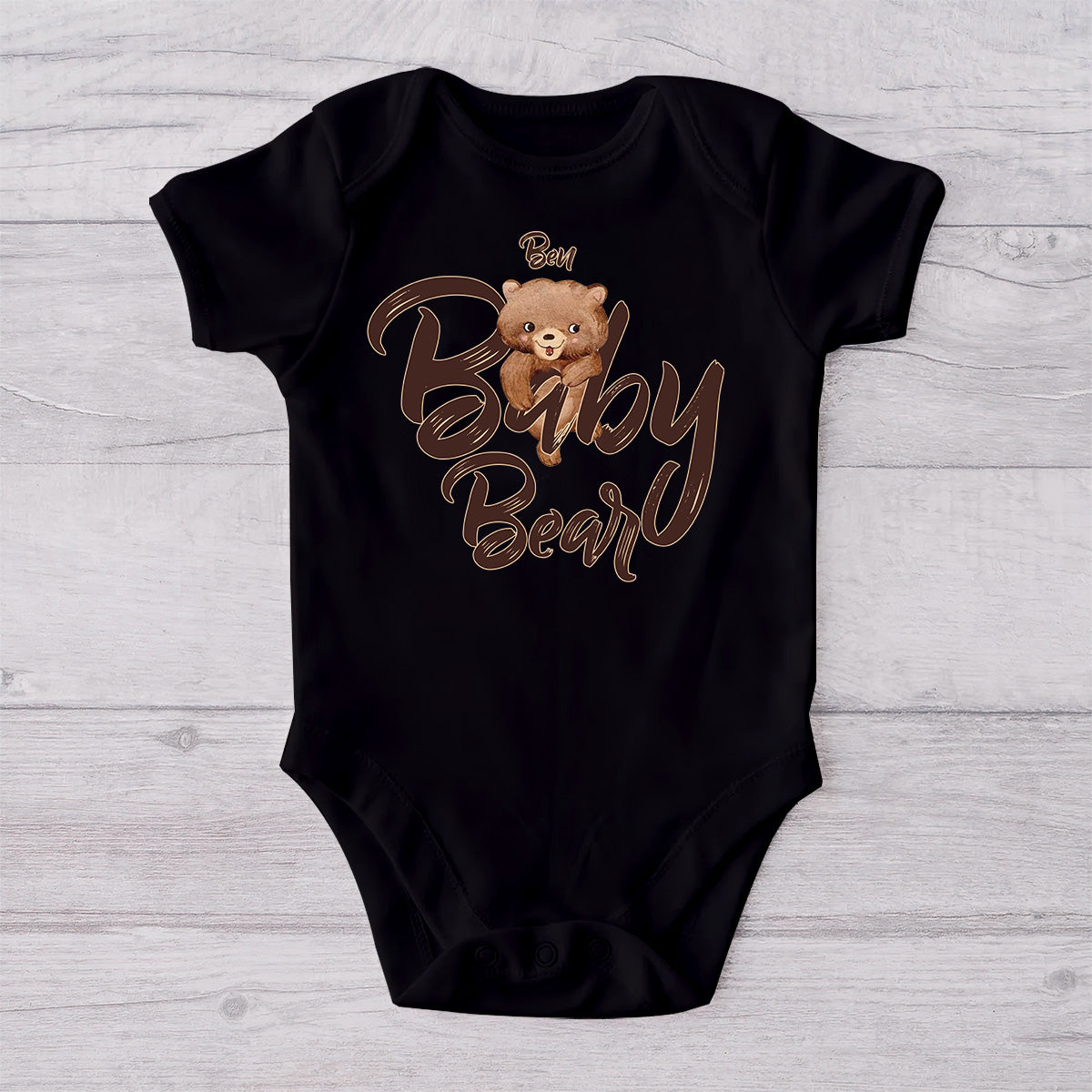Papa Ours Bébé Ours - T-shirt personnalisé pour papa et body pour bébé