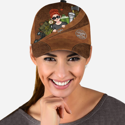 Casquette de camping classique personnalisée « Camp Hair Don't Care »