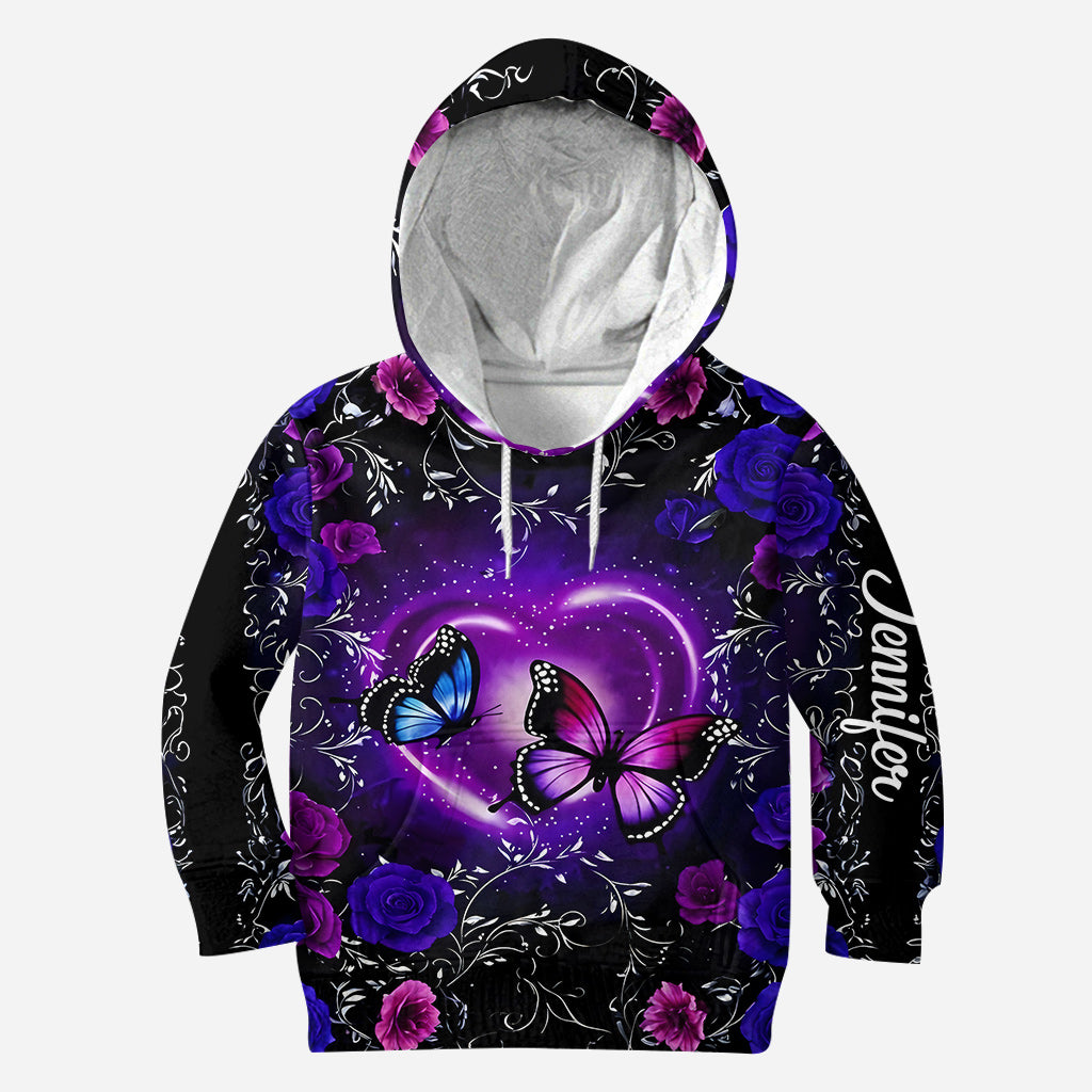 J'adore les papillons - Sweat à capuche et legging personnalisés papillons