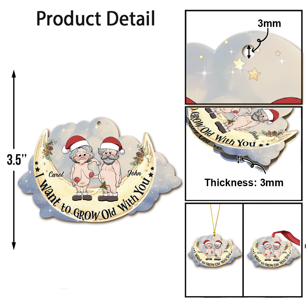 Je veux vieillir avec toi - Ornement personnalisé pour couple