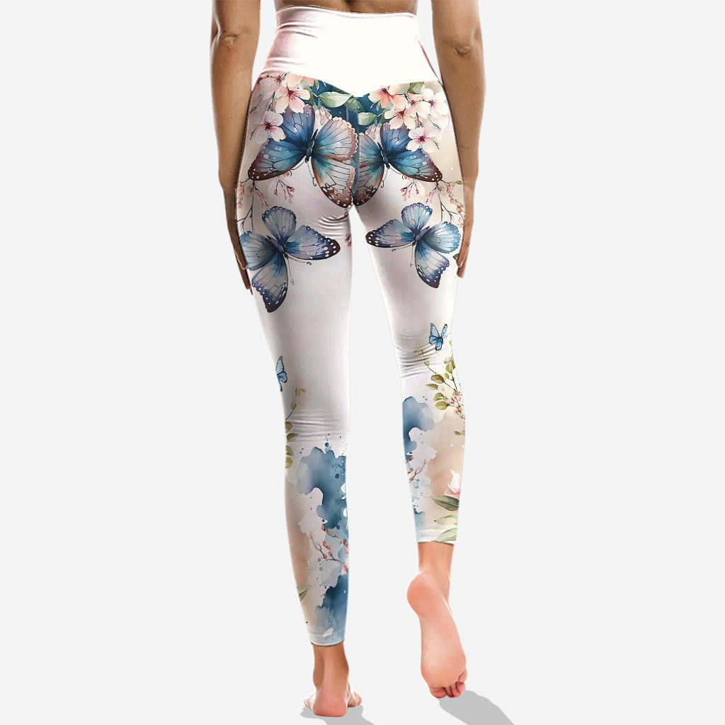 J'adore les papillons - Sweat à capuche et legging personnalisés papillons