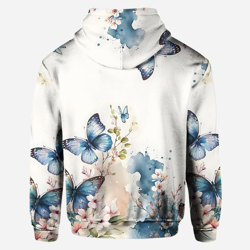 J'adore les papillons - Sweat à capuche et legging personnalisés papillons