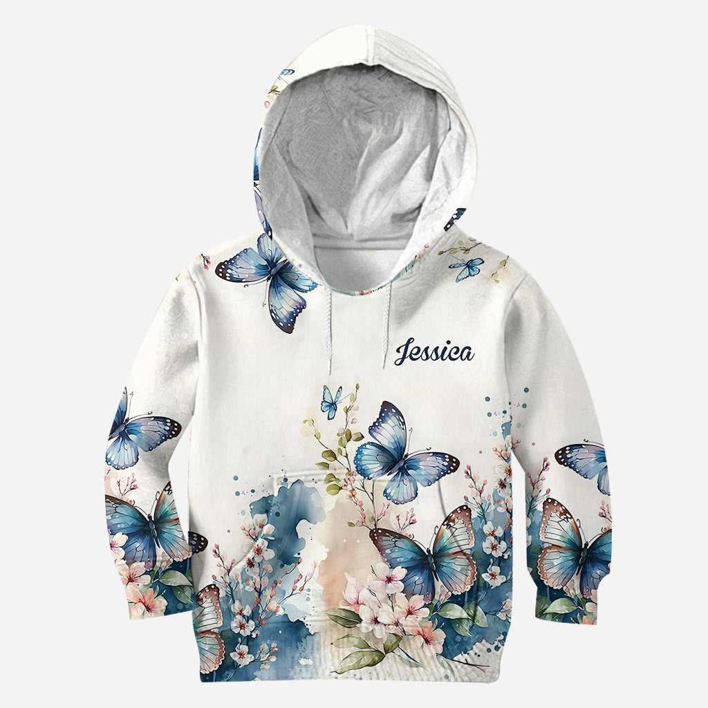 J'adore les papillons - Sweat à capuche et legging personnalisés papillons