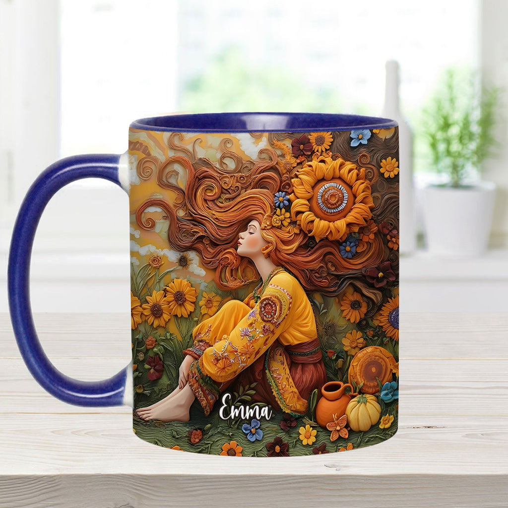 Mug personnalisé Hippie Girl Hippie Soul Peace Love