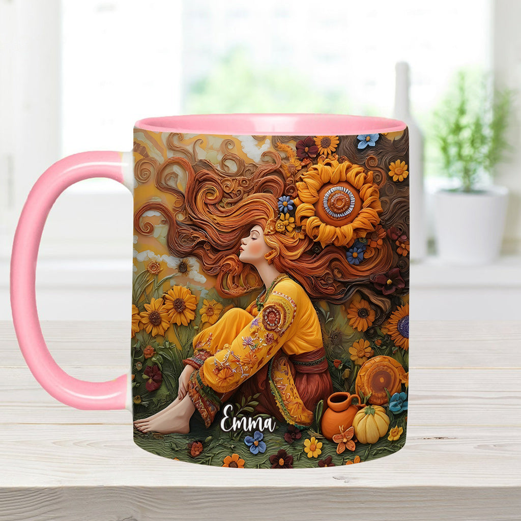 Mug personnalisé Hippie Girl Hippie Soul Peace Love