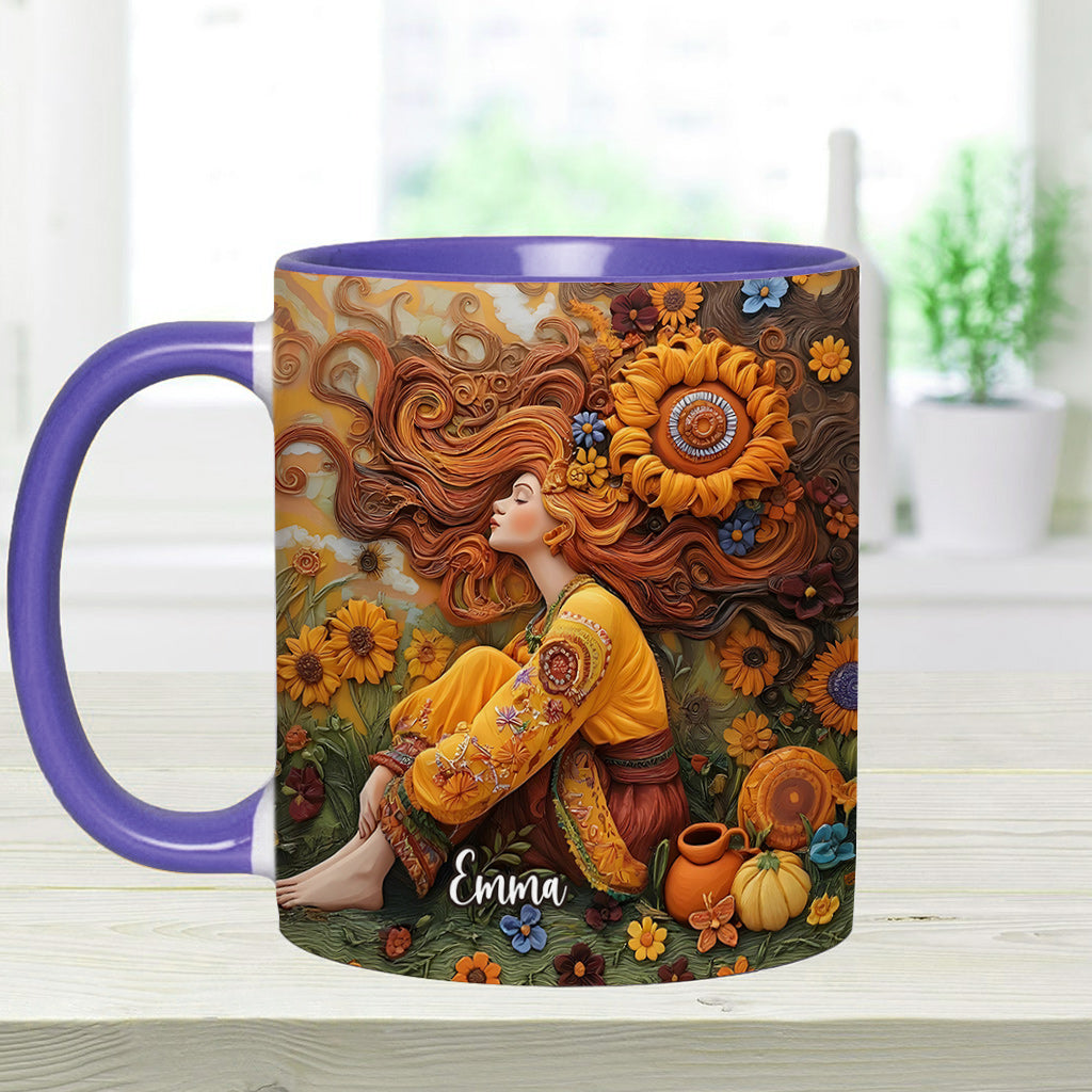 Mug personnalisé Hippie Girl Hippie Soul Peace Love