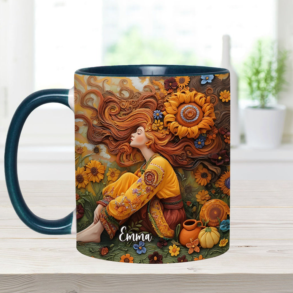 Mug personnalisé Hippie Girl Hippie Soul Peace Love