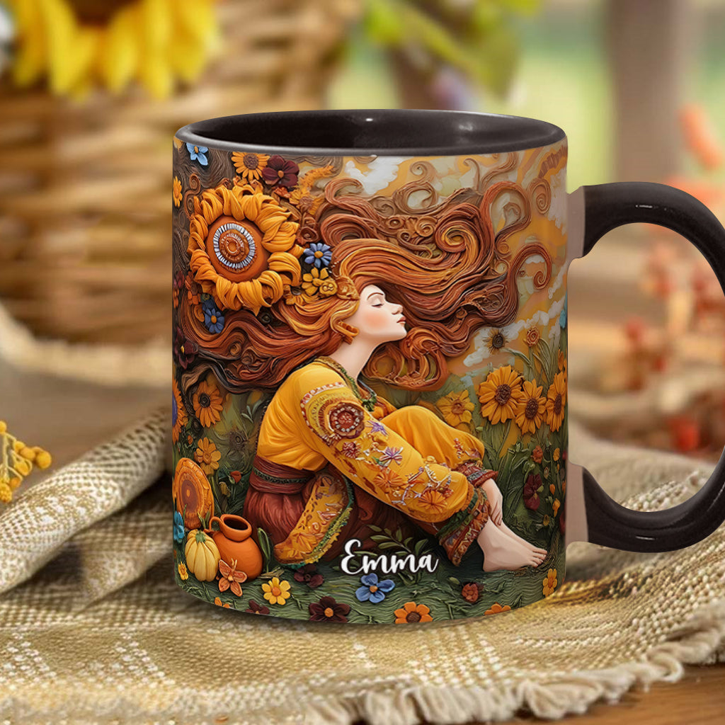 Mug personnalisé Hippie Girl Hippie Soul Peace Love