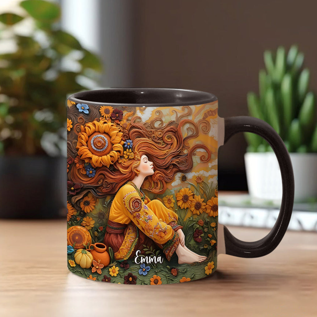 Mug personnalisé Hippie Girl Hippie Soul Peace Love