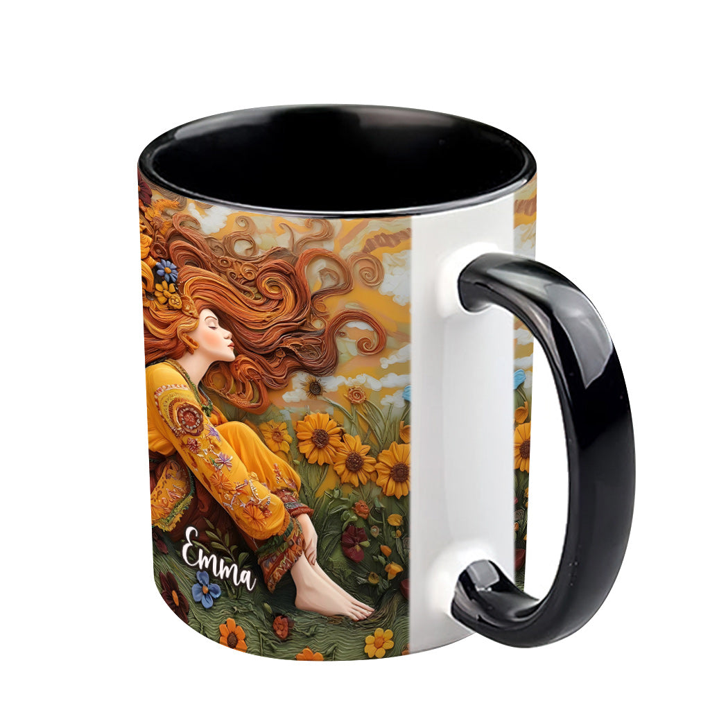 Mug personnalisé Hippie Girl Hippie Soul Peace Love