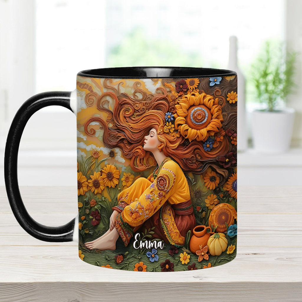 Mug personnalisé Hippie Girl Hippie Soul Peace Love
