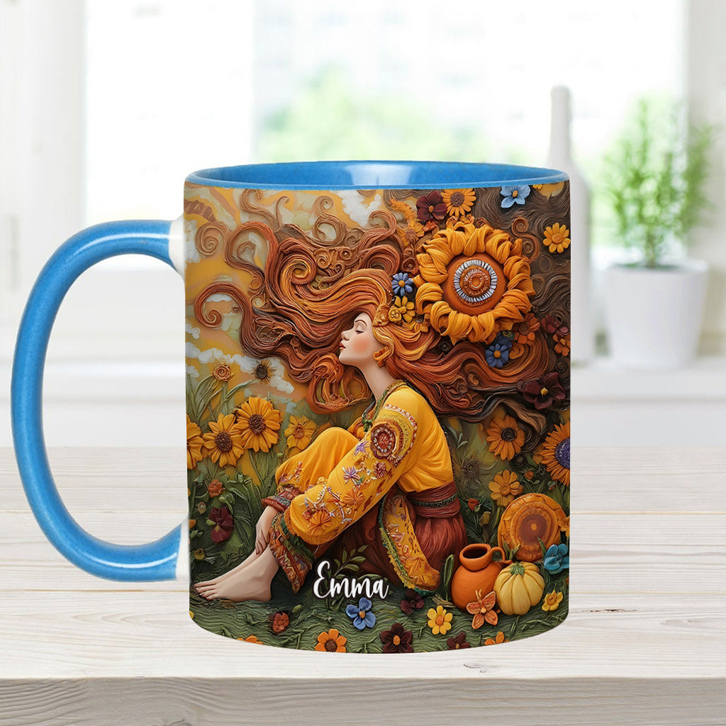 Mug personnalisé Hippie Girl Hippie Soul Peace Love