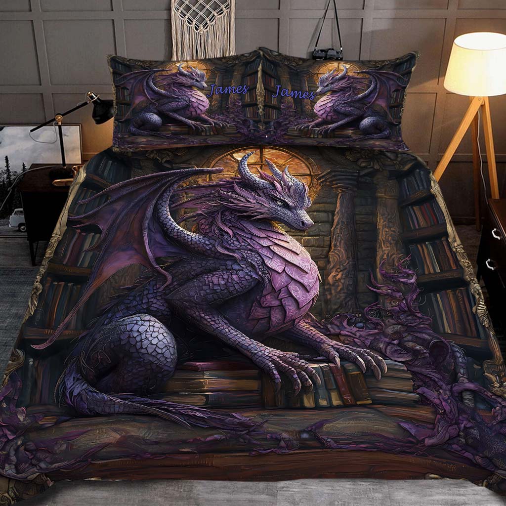 Stunning Dragon - Personalized Dragon Quilt Set