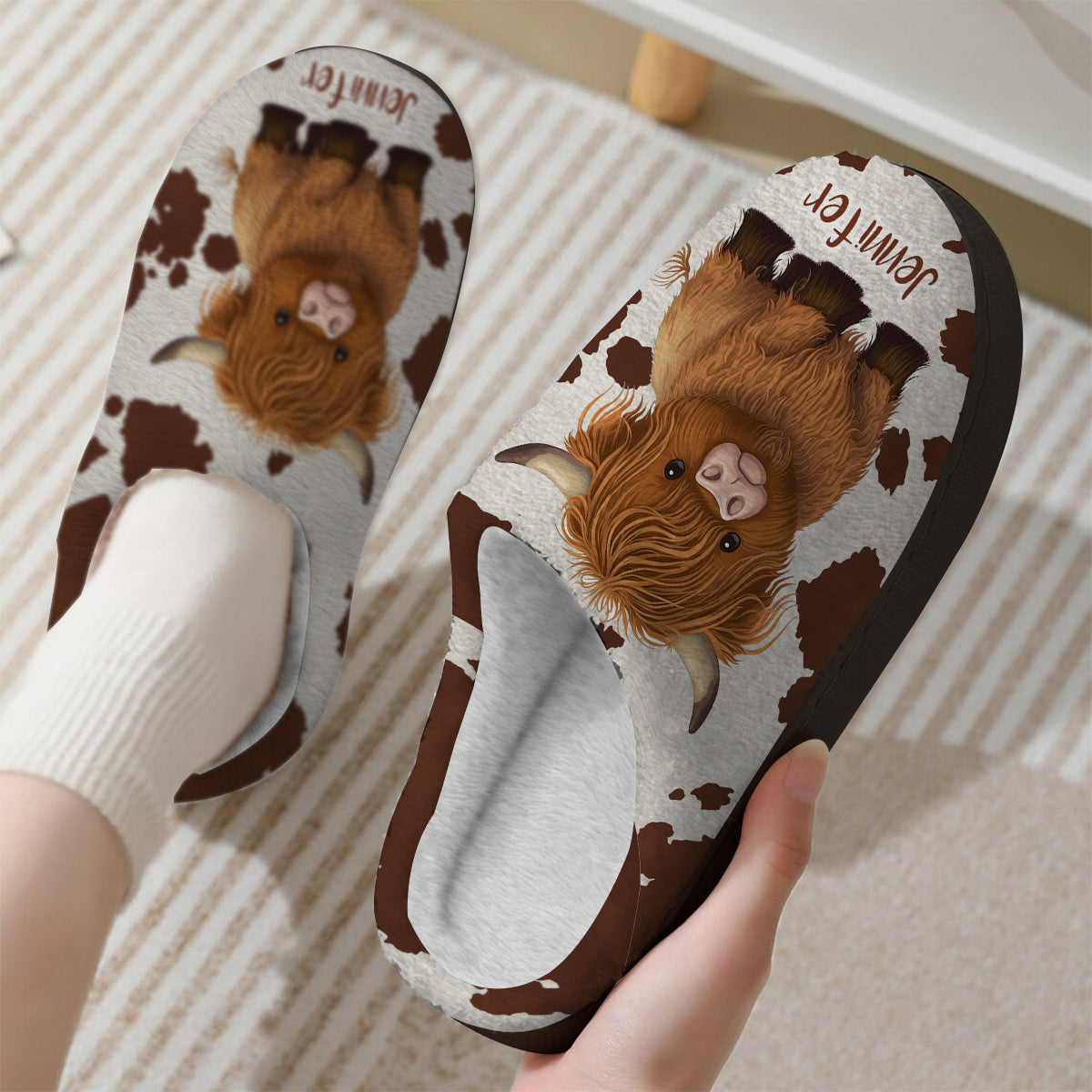 Love Highland Cows - Personalized Slippers