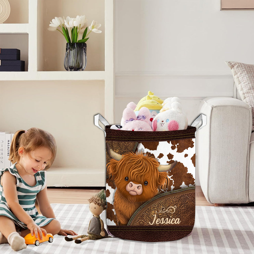 Love Highland Cows - Personalized Storage Basket
