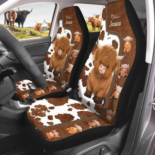 Love Highland Cows - Personalized Seat Covers