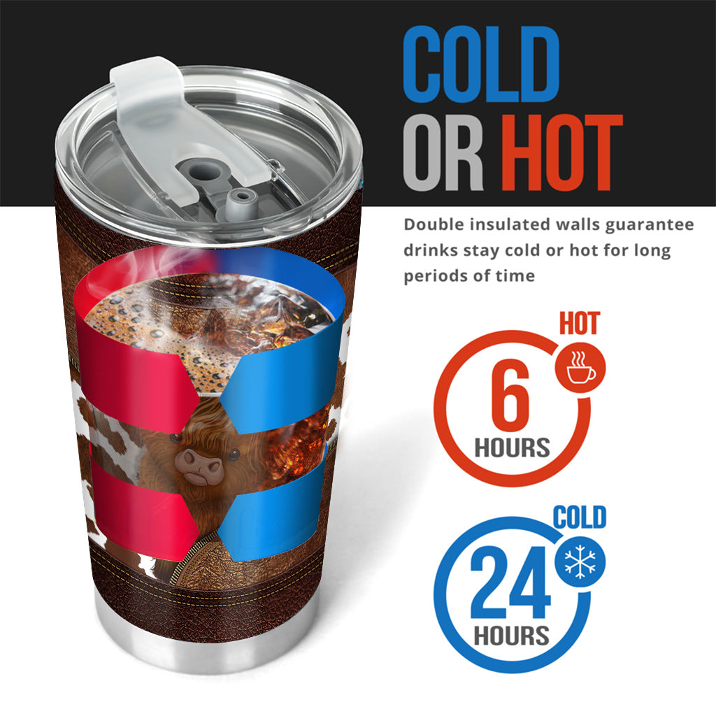 Gobelet personnalisé « J'adore les vaches des Highlands »