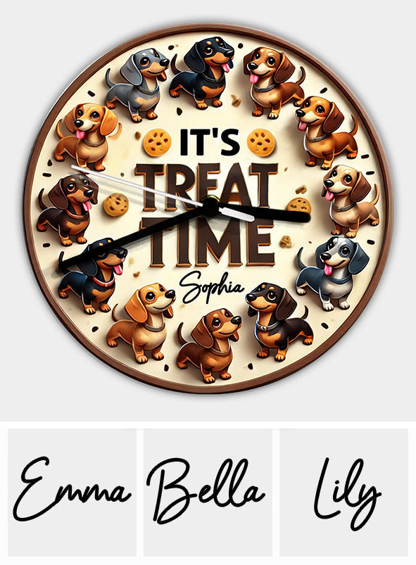 Lovely Dachshund - Personalized Dachshund Wall Clock