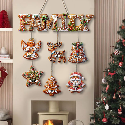 Famille heureuse - Panneau personnalisé en bois de palette