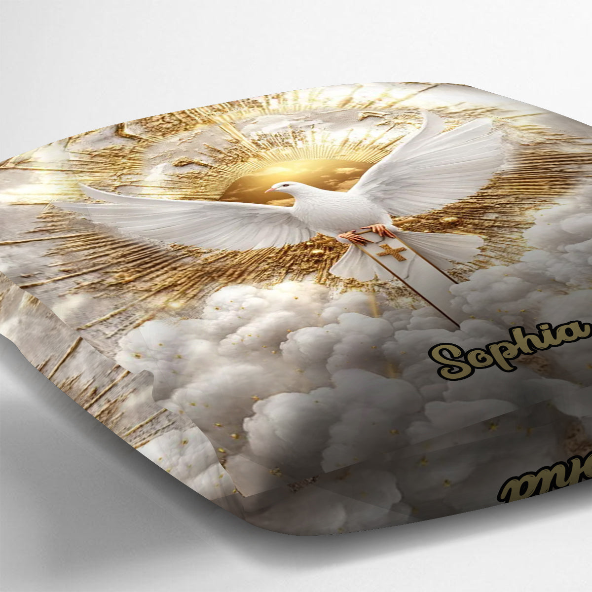 Dove Of Peace - Personalized Christian Throw Pillow