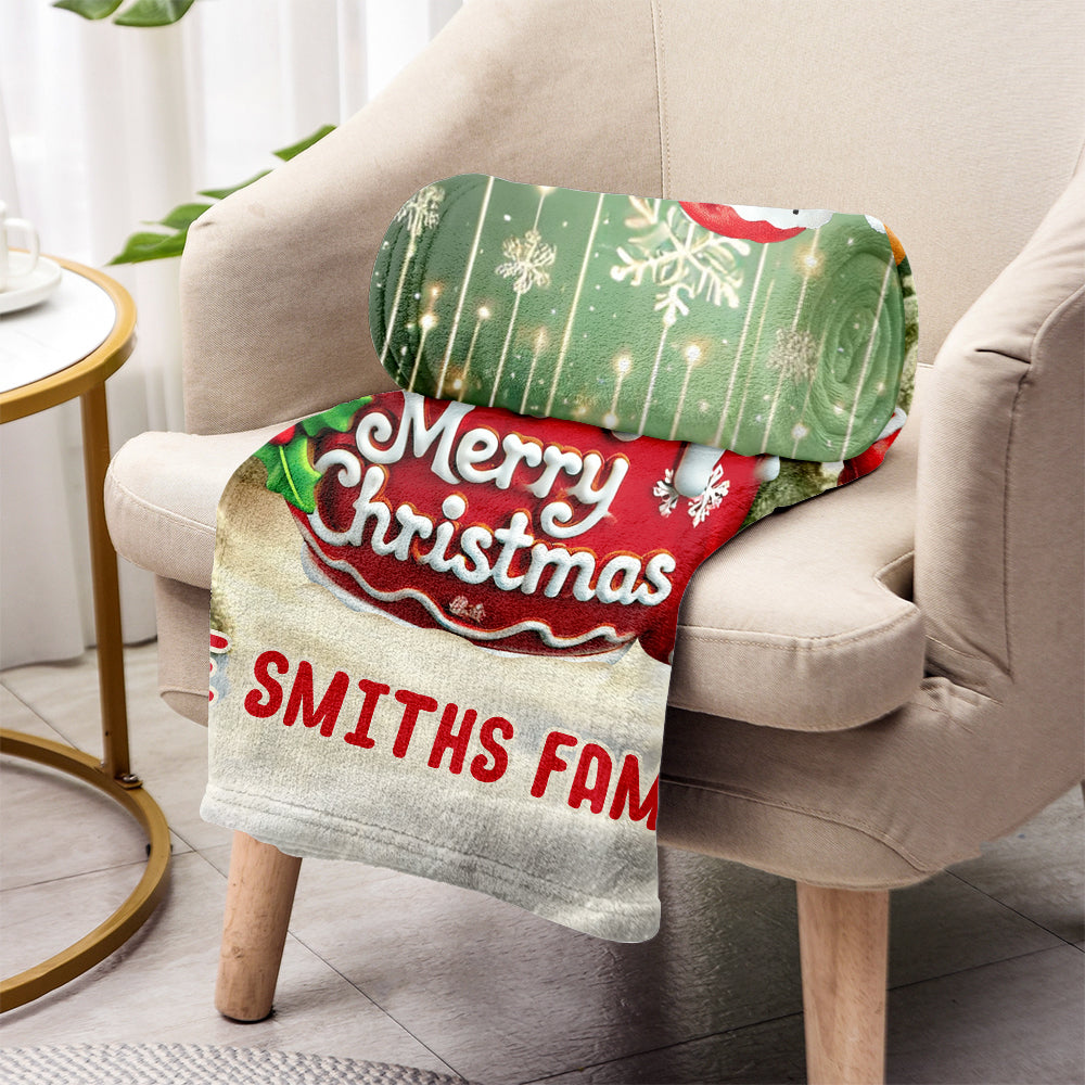Merry Christmas - Personalized Family Blanket