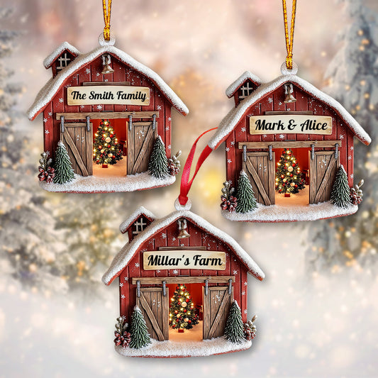 Maison de ferme - Ornement familial personnalisé