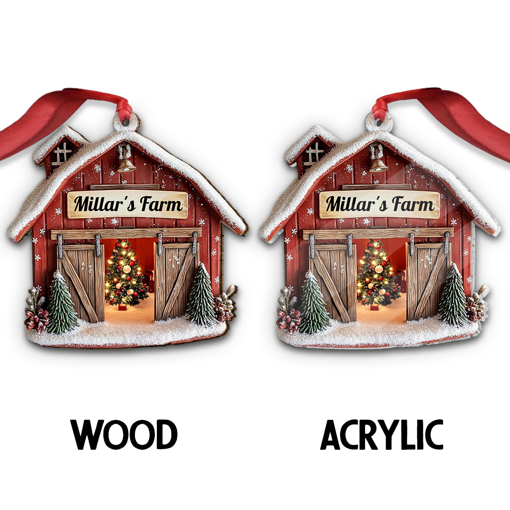 Farm House - Personalized Family Ornament