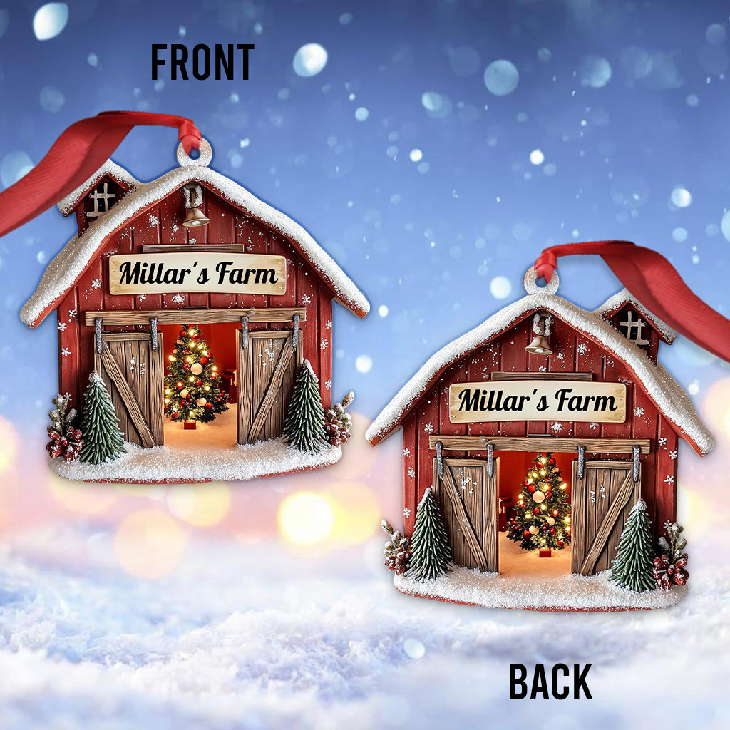 Farm House - Personalized Family Ornament