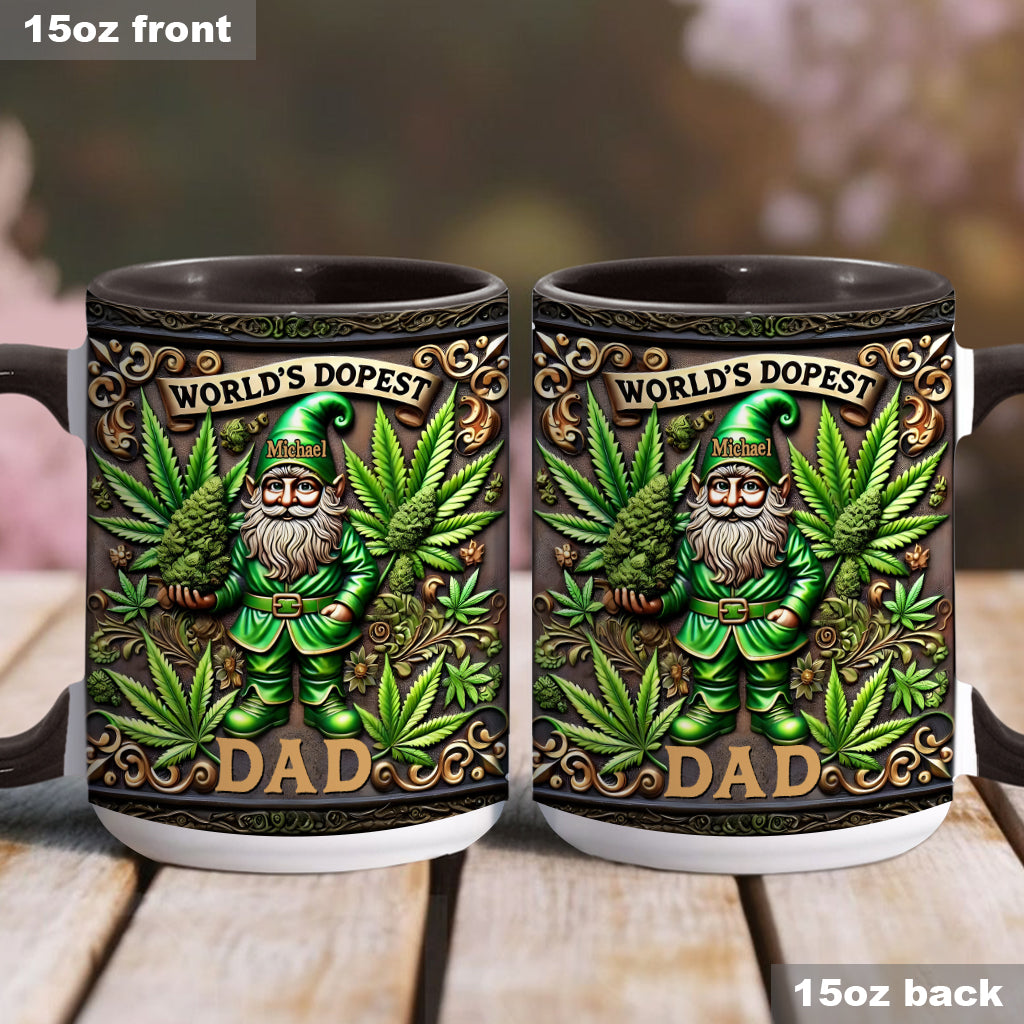 World's Dopest Dad - Personalized Weed Accent Mug
