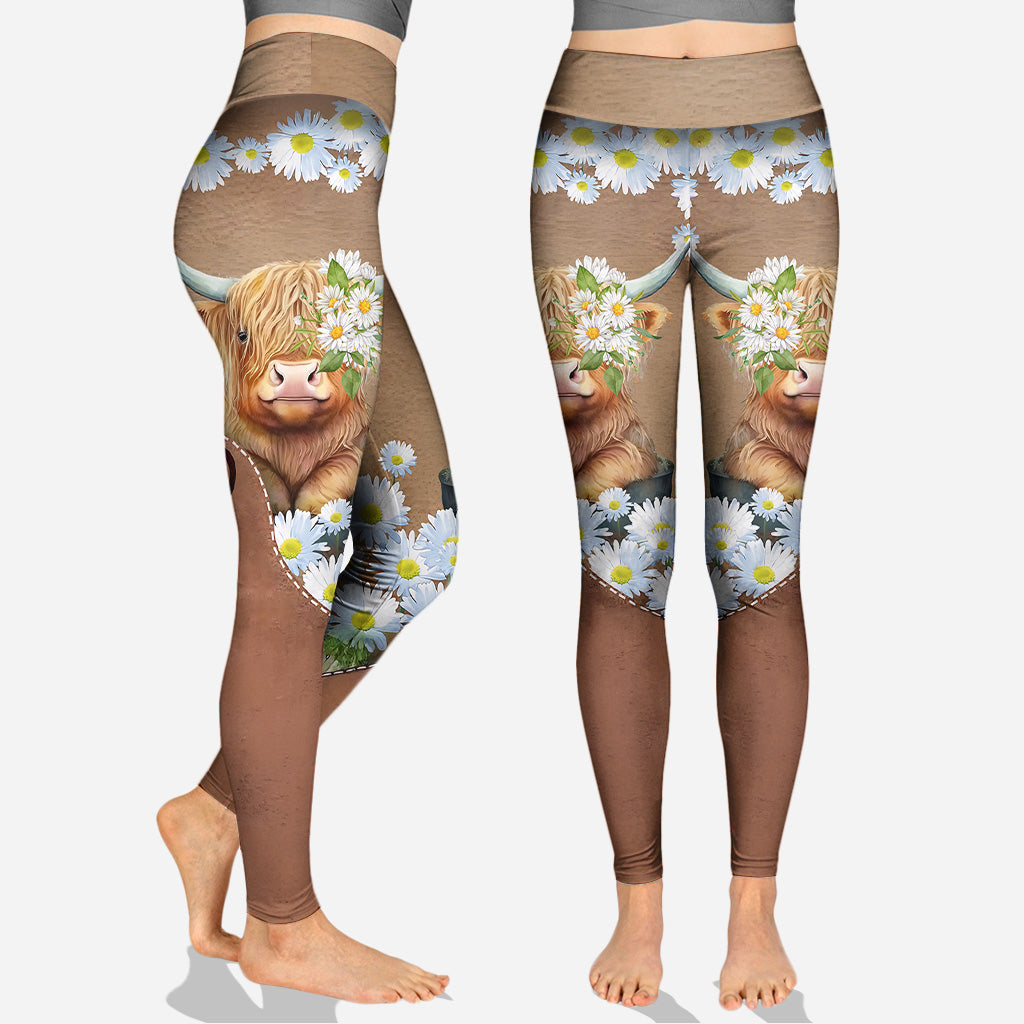 J'adore les vaches des Highlands ! - Sweat à capuche et legging personnalisés avec motif vache des Highlands