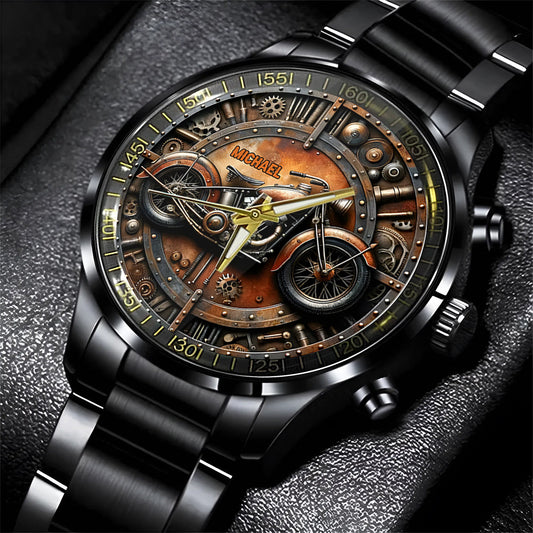 Il est temps de rouler - Montre-bracelet personnalisée pour motard