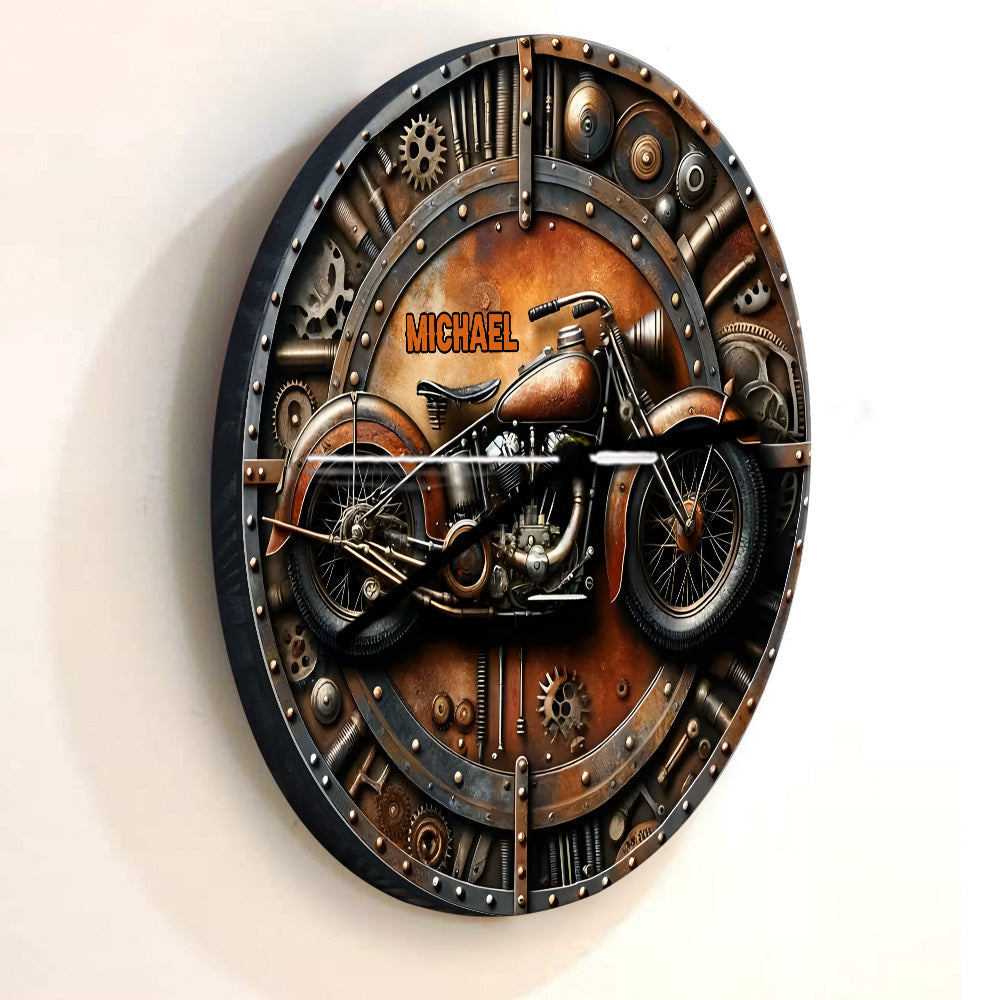 Horloge murale personnalisée pour motards « Heate To Ride »