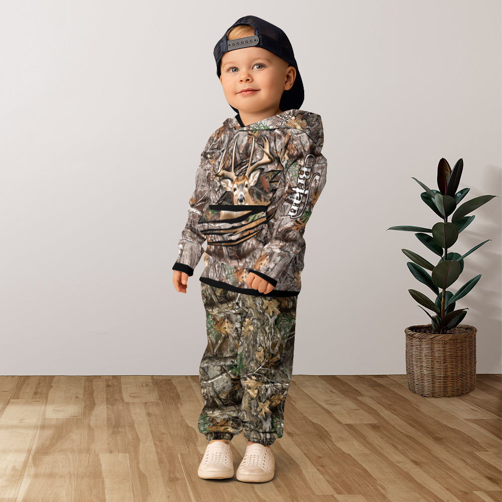 Passionné de chasse - Sweat à capuche et pantalon de jogging personnalisés pour enfant